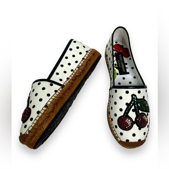 Trend: Dolce & Gabbana Exclusive Polka Dot + Cherry Espadrilles - Picture 4 of 6